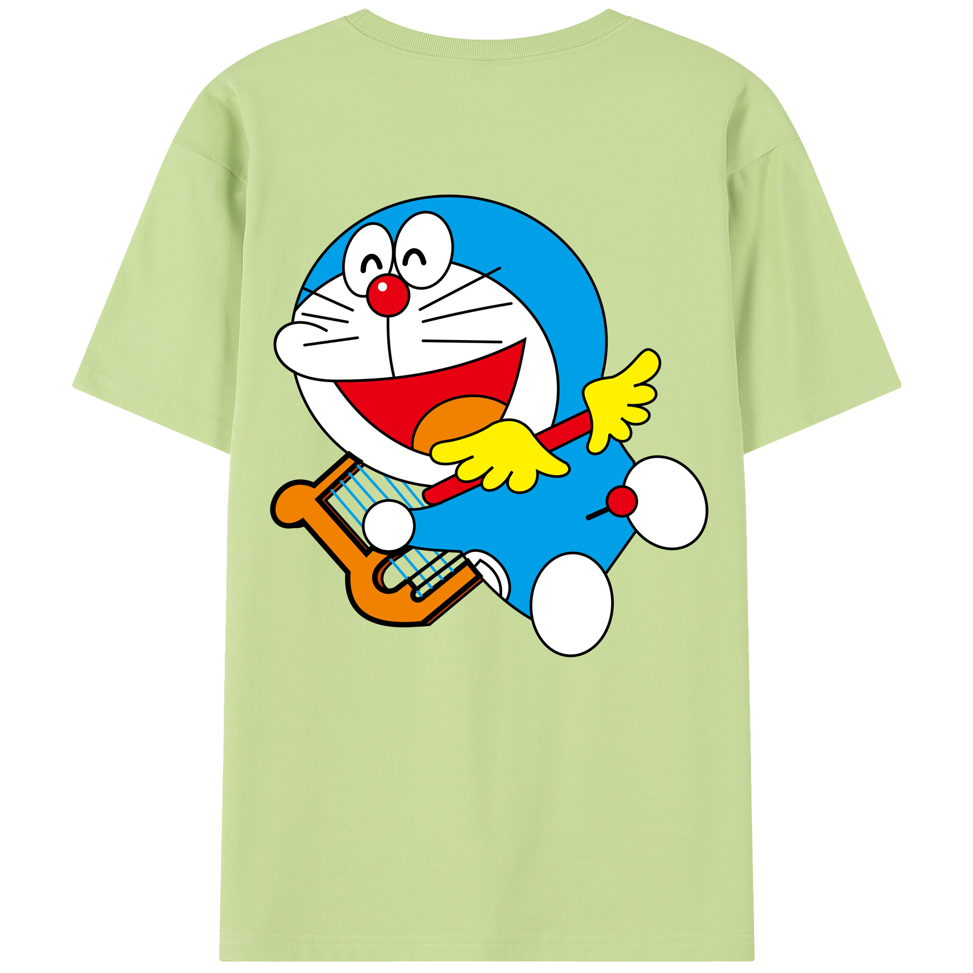 （画像用） ドラえもん Doraemon 綿100％半袖Tシャツ（背面プリント）